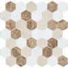 Andova Tiles ANDOVA TILES Channing 2" x 2" Marble Honeycomb Mosaic Floor Use Tile ANDCHA125